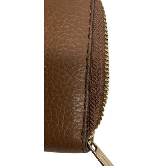 Michael Kors Jet Set Travel Continental Wallet Leather Wristlet Brown - Picture 5 of 6